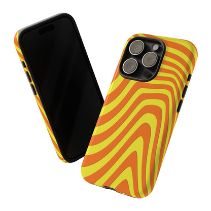 Retro wavy - Yellow and Orange - Tough Cases