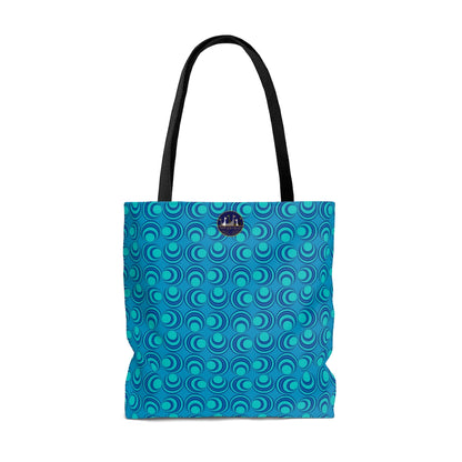 Blue Circles Geometric Pattern - Tote Bag