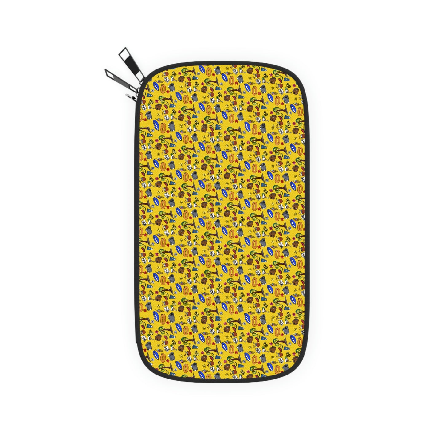Summer doodles - yellow ffd800 - Passport Wallet