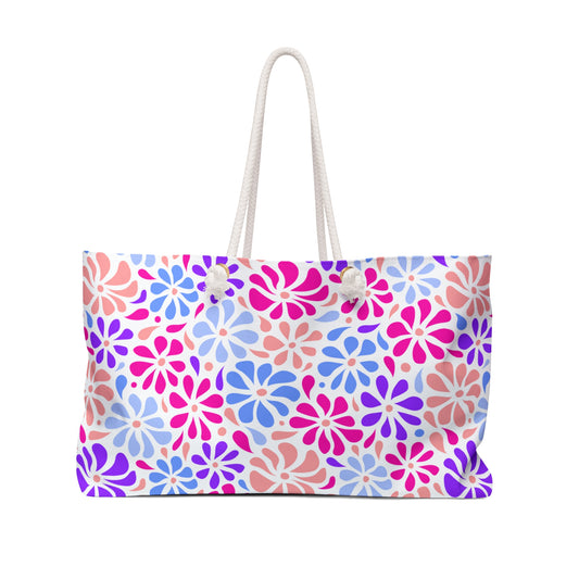 Bright Floral Print - Weekender Bag