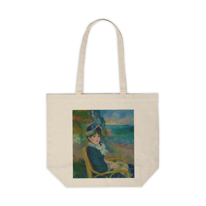 By the Sea - Auguste Renoir - logo - Canvas Shopping Tote