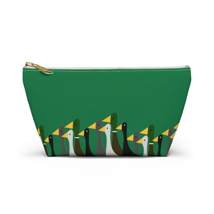 Marching ducks - green - Accessory Pouch w T-bottom