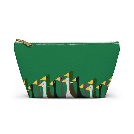 Marching ducks - green - Accessory Pouch w T-bottom