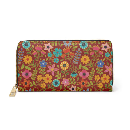 Playful Spring Flowers - Zipper Wallet