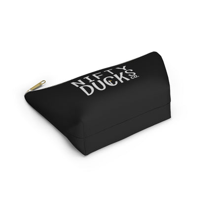 Nifty Ducks Co. Logo2 - black - Accessory Pouch w T-bottom