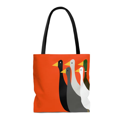 Take the ducks with you - Orange fc4f15  - Tote Bag