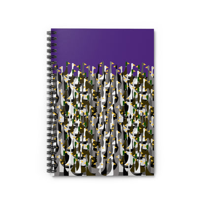 That is a LOT of ducks - purple - Spiral Notebook - Ruled Line