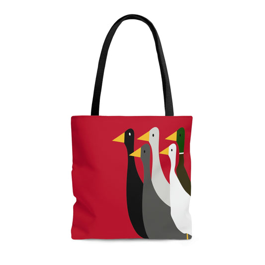 Take the ducks with you - Fire Engine Red c8092e  - Tote Bag