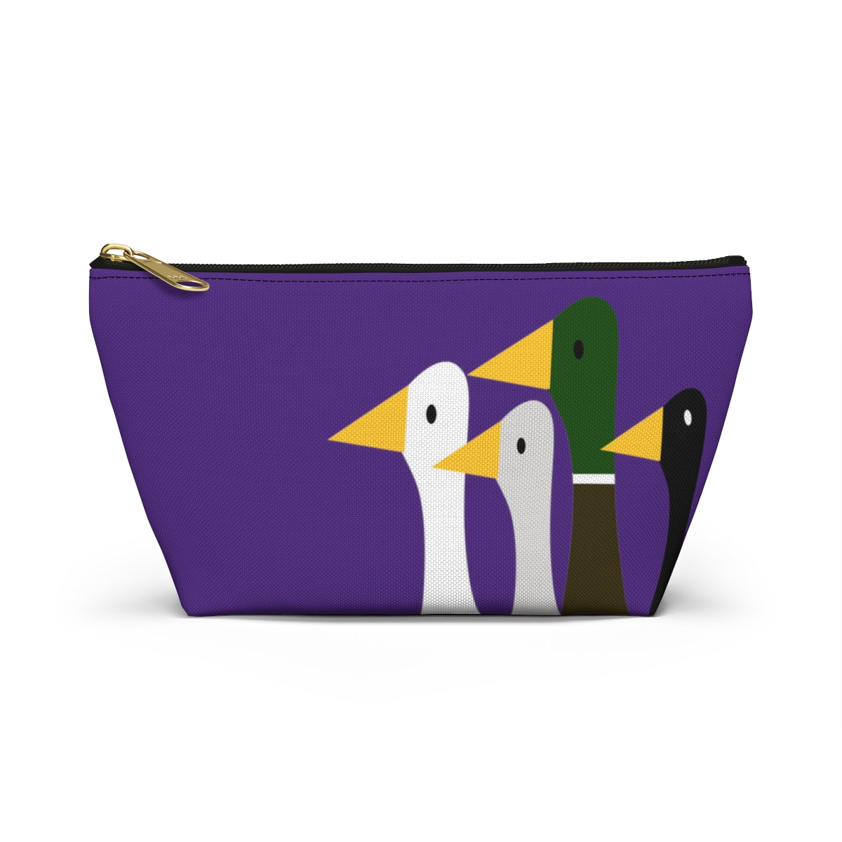 Nifty Ducks Co. Logo2 - ducks - purple - Accessory Pouch w T-bottom