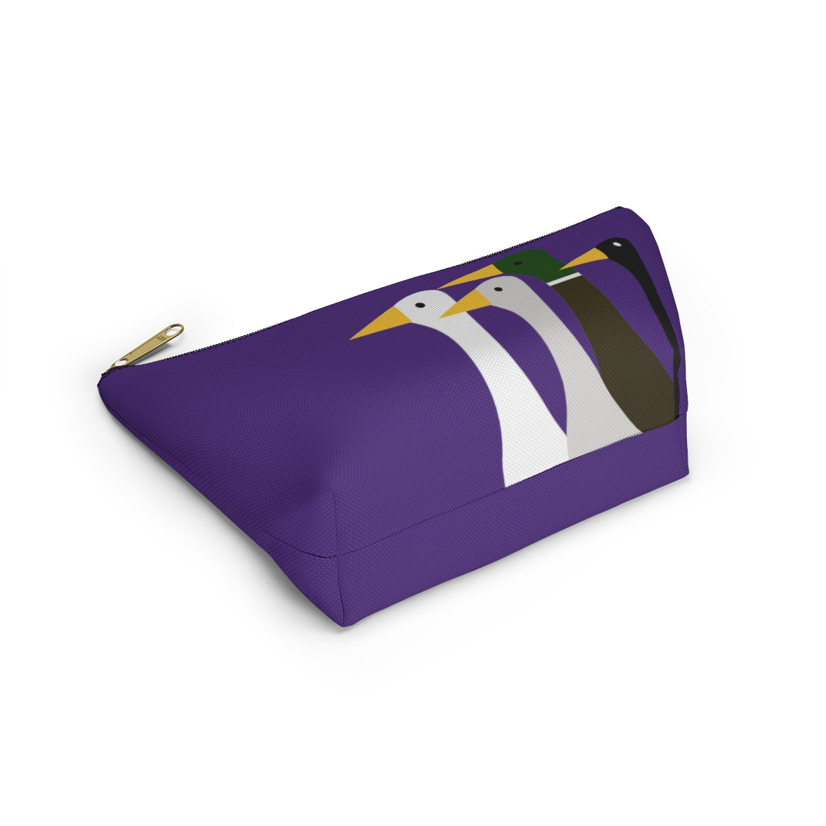 Nifty Ducks Co. Logo2 - ducks - purple - Accessory Pouch w T-bottom