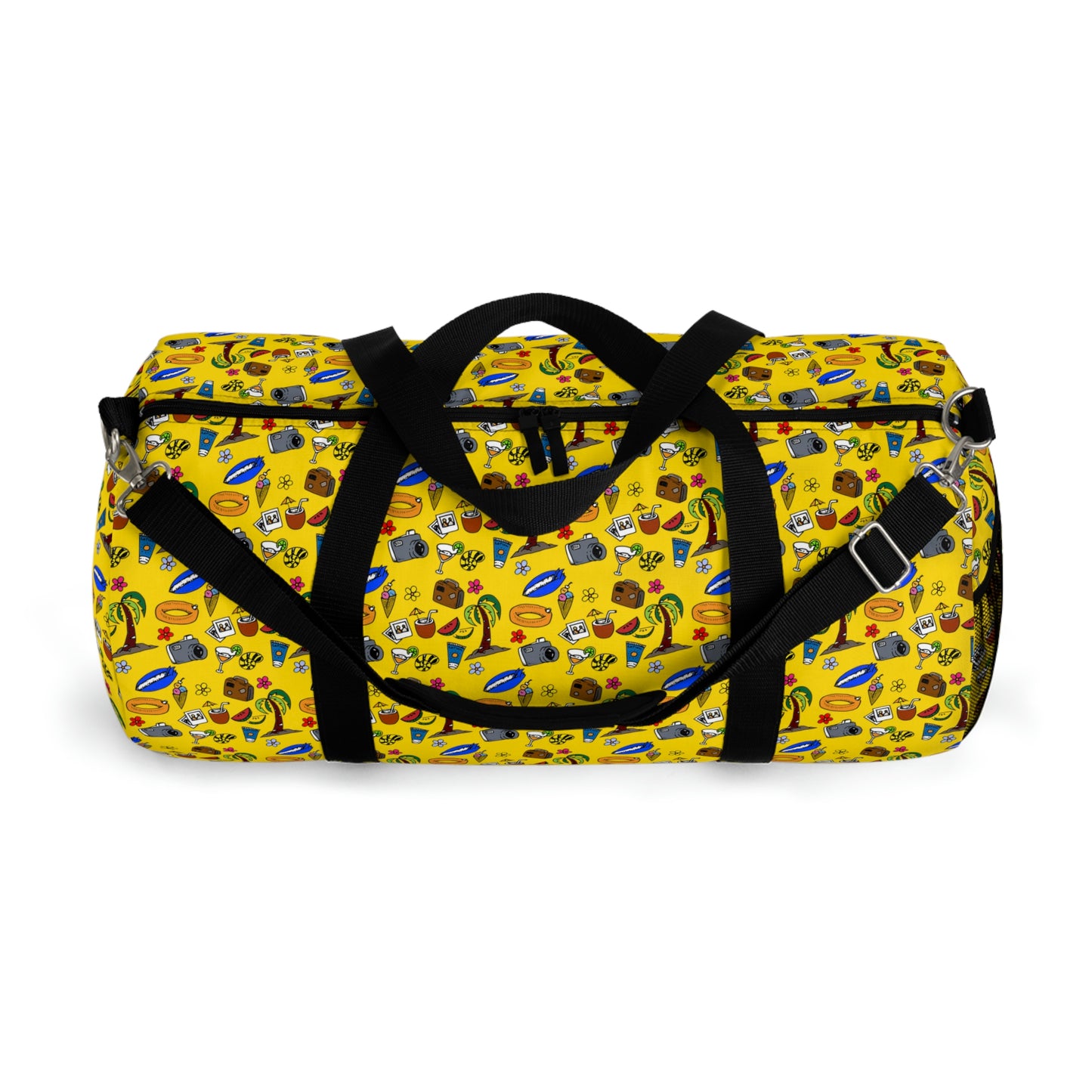 Summer doodles - yellow ffd800 - Duffel Bag