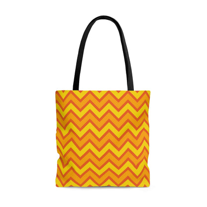 Yellow Orange Zig Zags - Pumpkin f16220 - Tote Bag
