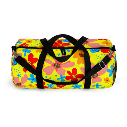 Playful Floral Print - yellow - Duffel Bag