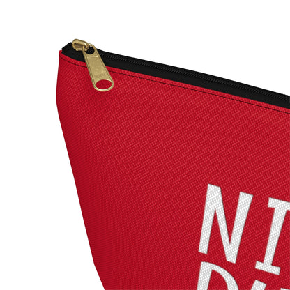 Nifty Ducks Co. Logo2 - red - Accessory Pouch w T-bottom