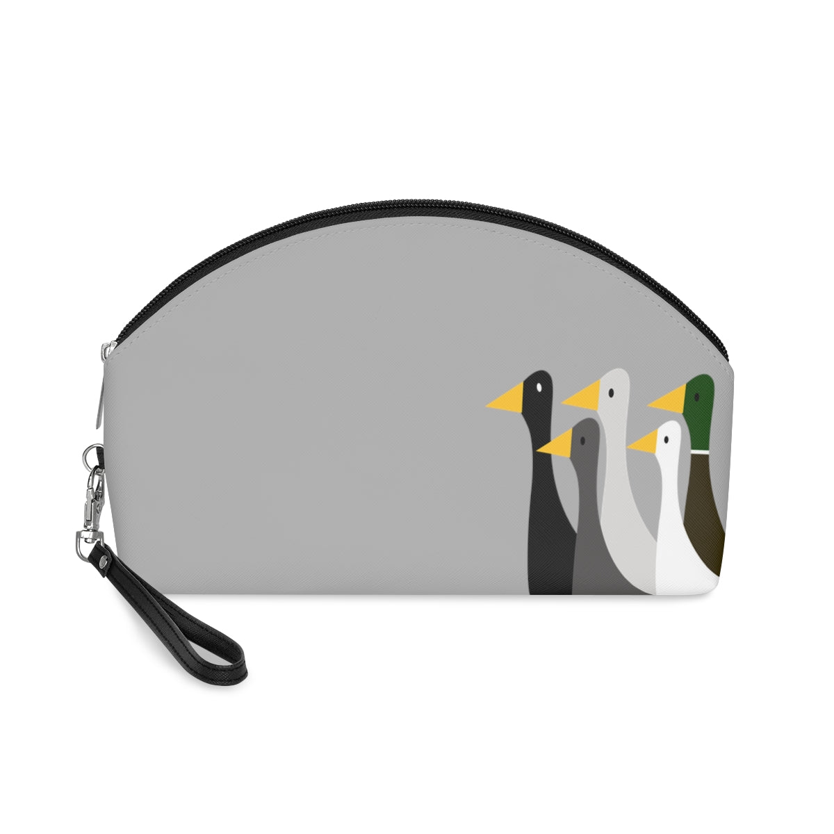 Nifty Ducks Co. Logo2 - light gray - Makeup Bag