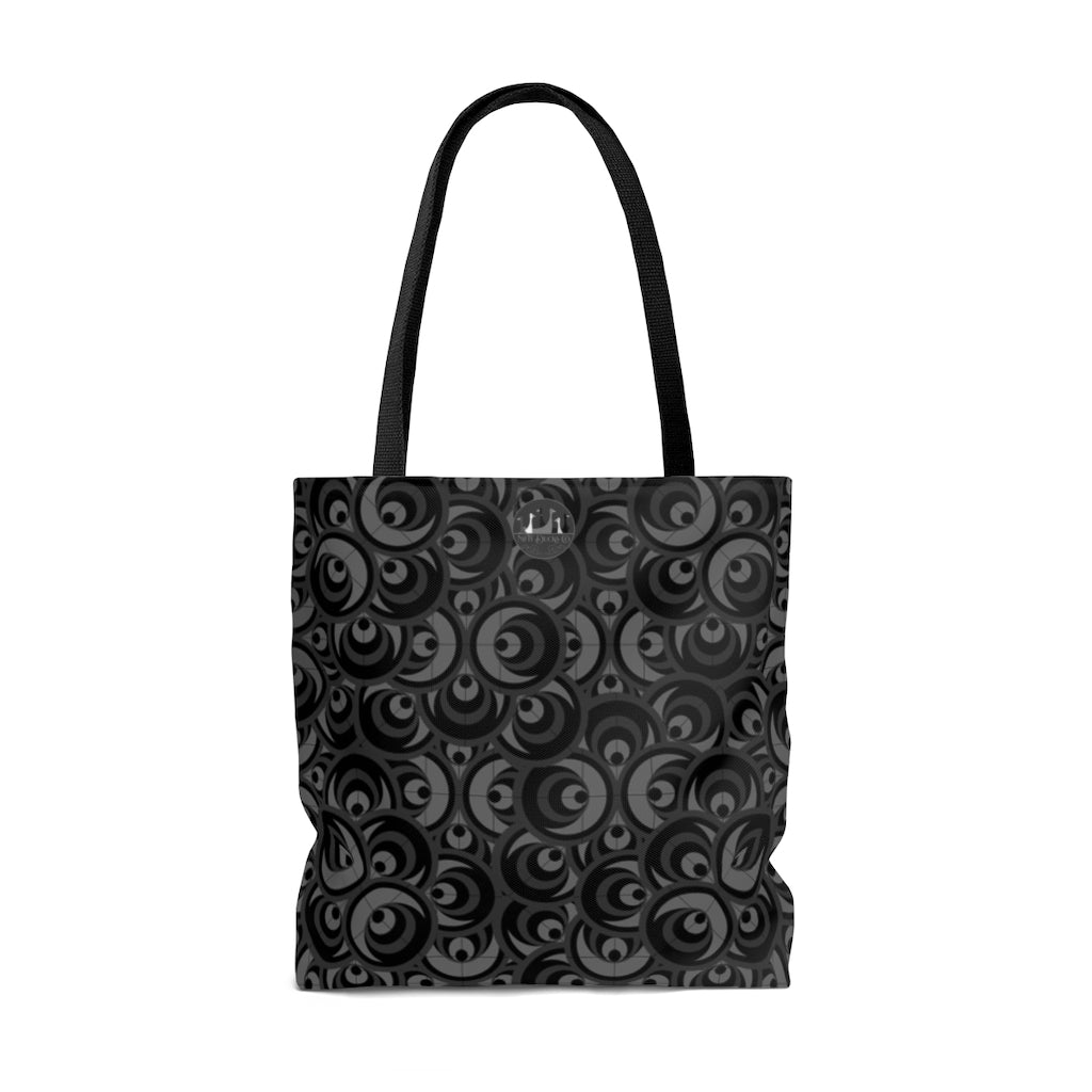 Black and Gray Geometric Pattern - Tote Bag