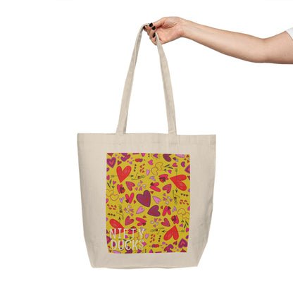 Summer doodles - yellow ffd800 - Canvas Shopping Tote