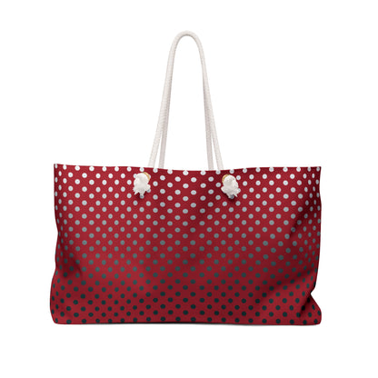 Red with Black Gray White Dots - Weekender Bag