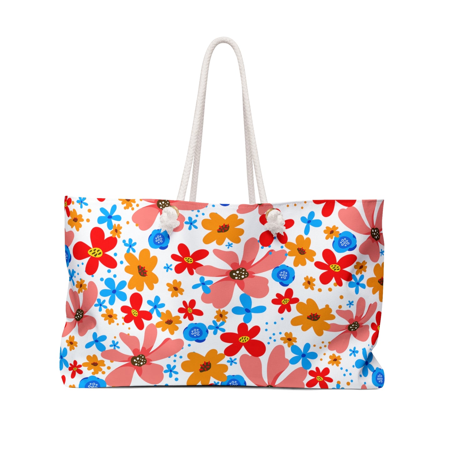 Playful Floral Print  - Weekender Bag