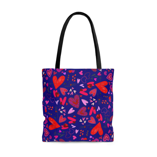 Heart Doodles - Ultramarine 160987 - Tote Bag