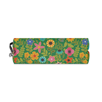 Playful Spring flowers - green - Makeup Bag