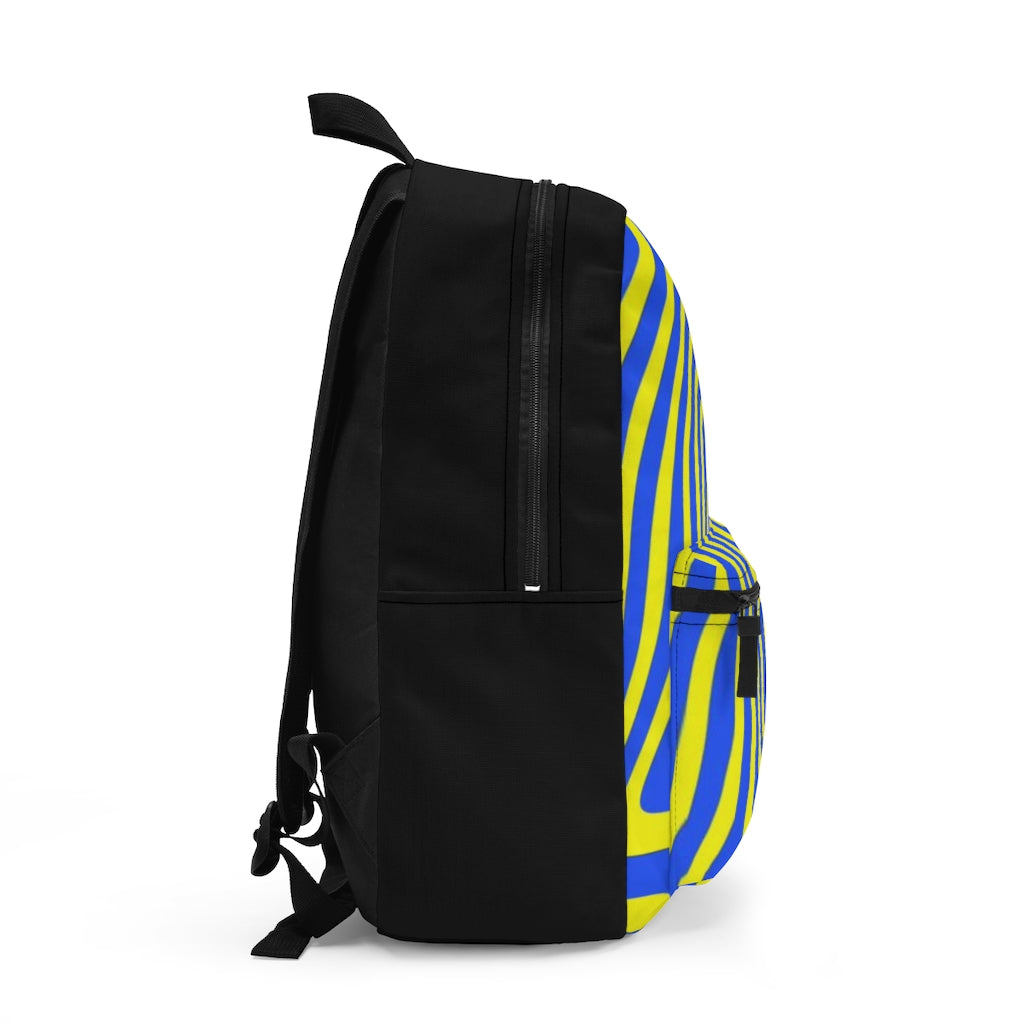 Retro wavy Blue/Yellow - Backpack