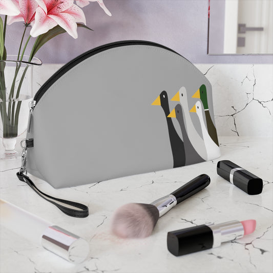 Nifty Ducks Co. Logo2 - light gray - Makeup Bag