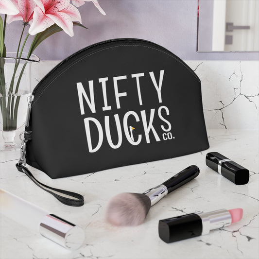 Nifty Ducks Co. Logo2 - black - Makeup Bag