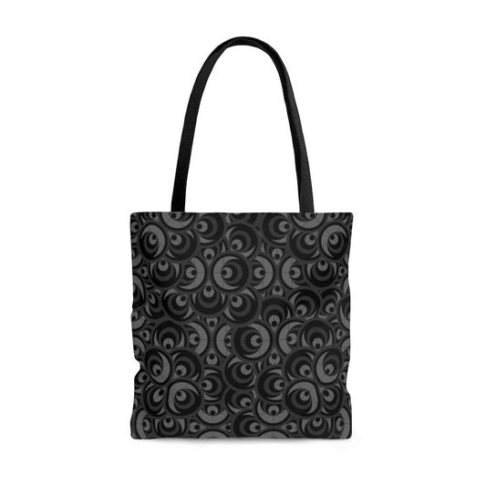 Black and Gray Geometric Pattern - Tote Bag