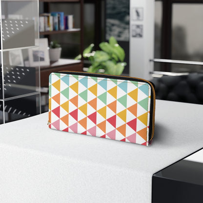 Colorful Triangles - Zipper Wallet