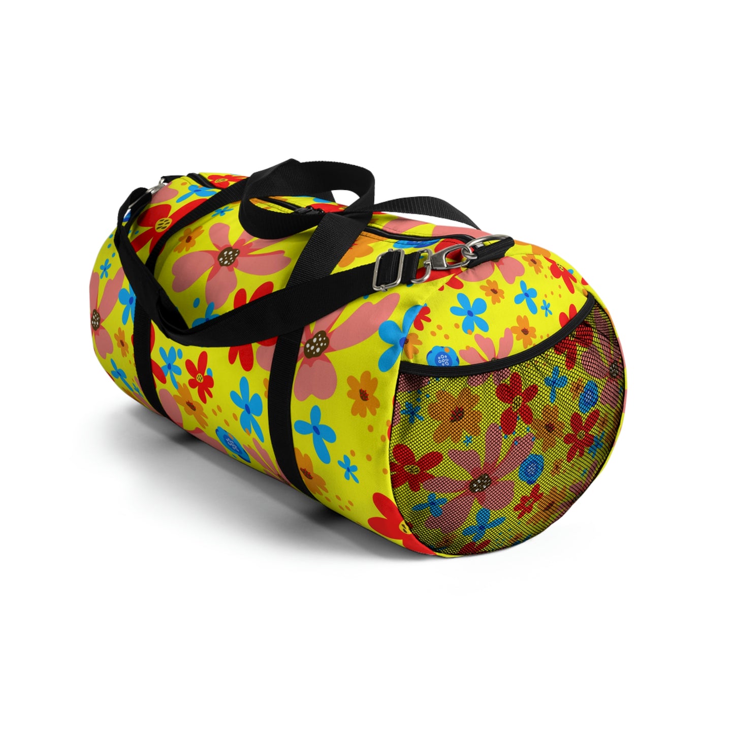 Playful Floral Print - yellow - Duffel Bag