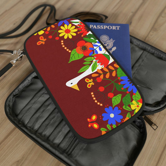 Bright Summer flowers - red 770000 - Passport Wallet