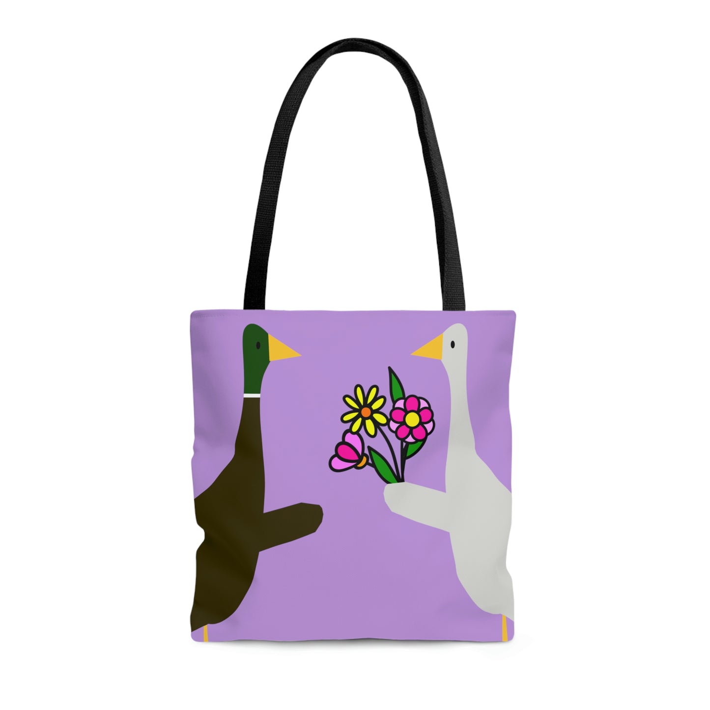 Ducks sharing flowers - Wisteria c197e1 - Tote Bag