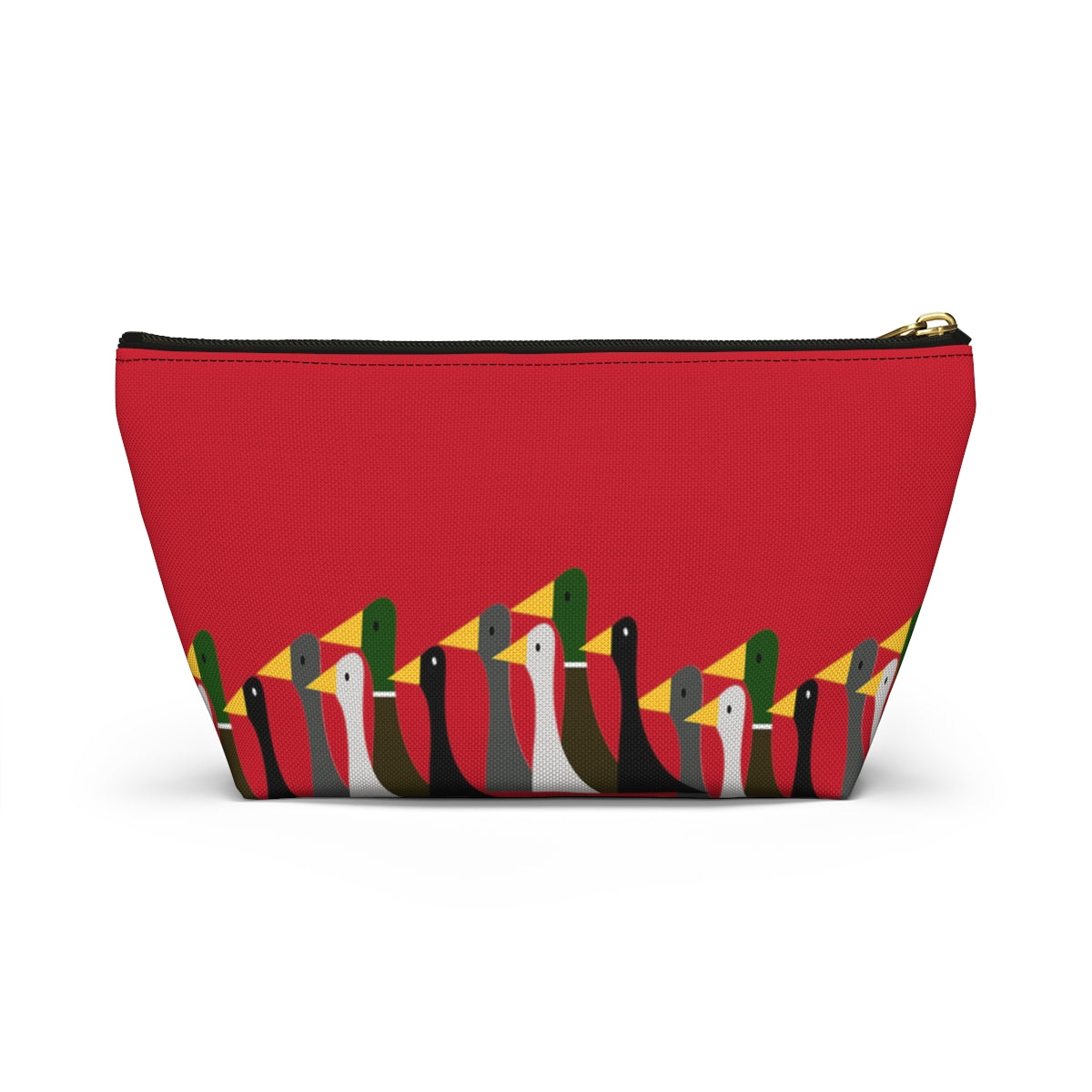 Marching ducks - red - Accessory Pouch w T-bottom