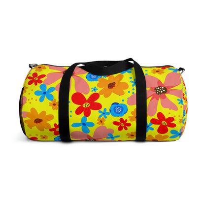 Playful Floral Print - yellow - Duffel Bag