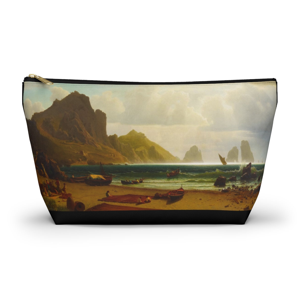 Albert Bierstadt - The Marina Piccola, Capri, 1859 - Accessory Pouch w T-bottom