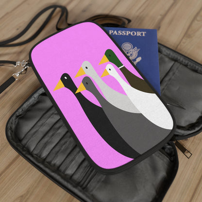 Take the ducks with you - Fuschia Pink ff8eff - Passport Wallet