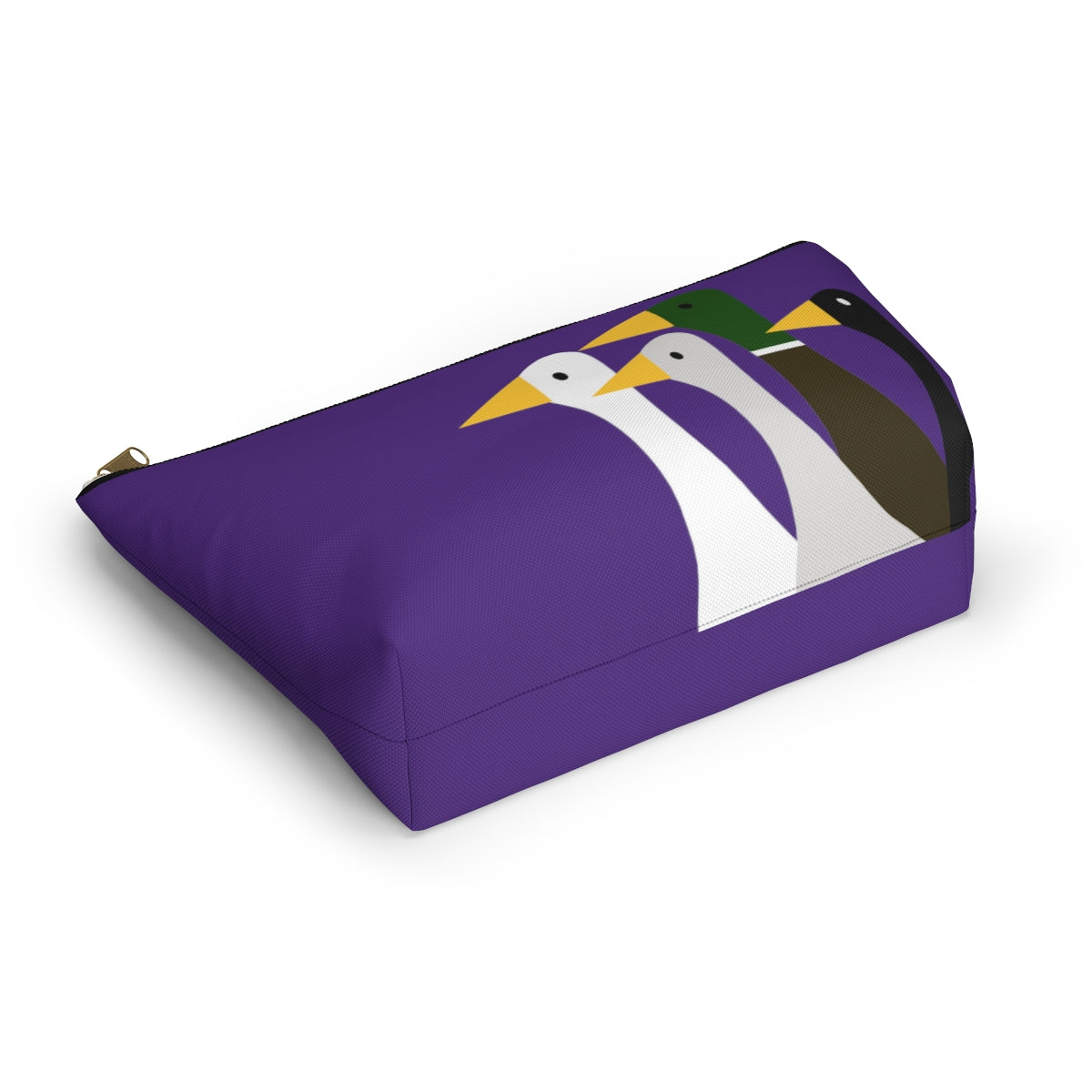 Nifty Ducks Co. Logo2 - ducks - purple - Accessory Pouch w T-bottom