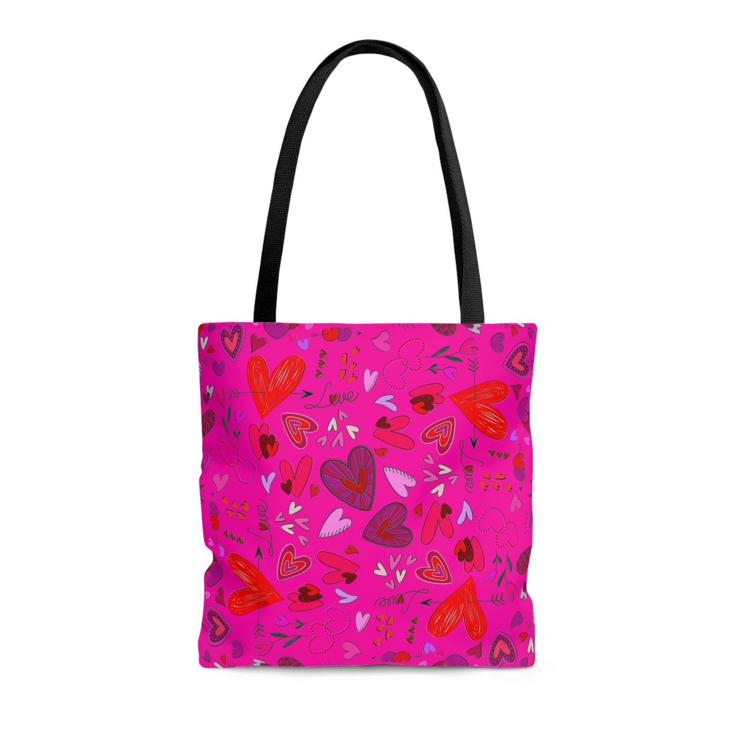 Heart Doodles - Mean Girls Lipstick ff00a8 - Tote Bag