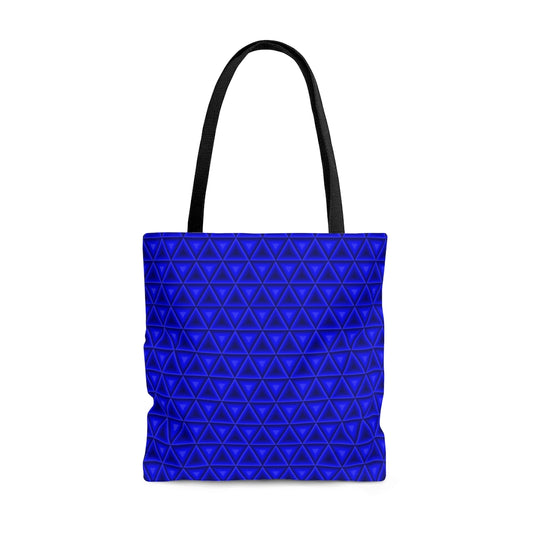 Blue Triangle Geometric Pattern - Tote Bag