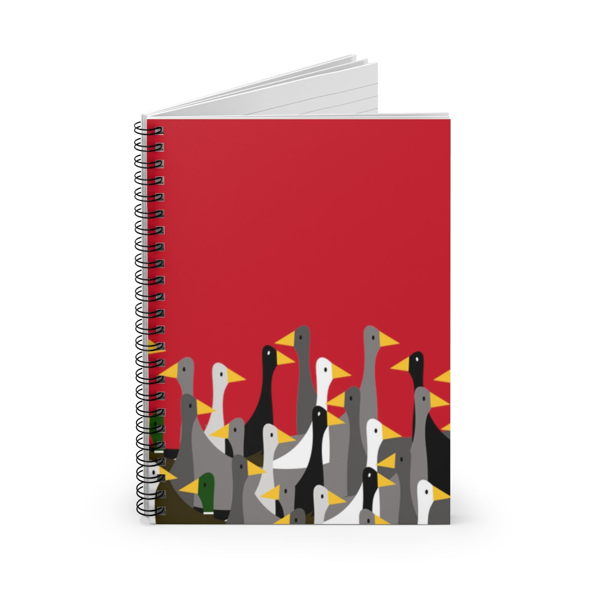 Not as many ducks - red - Spiral Notebook - Ruled Line