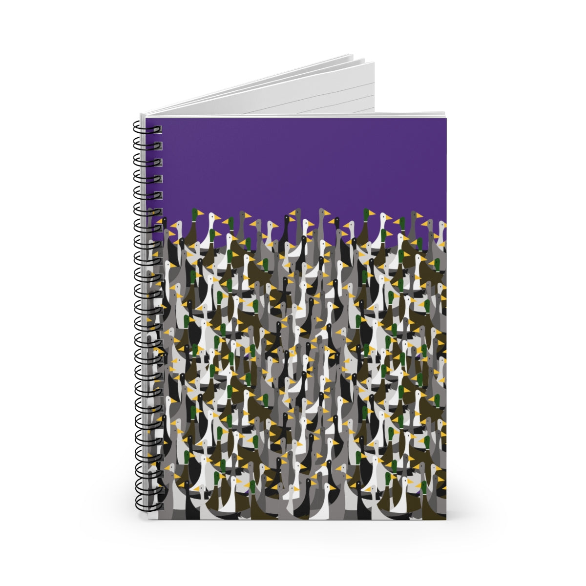 That is a LOT of ducks - purple - Spiral Notebook - Ruled Line