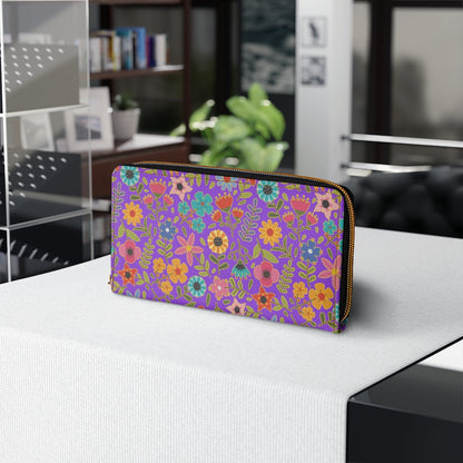 Playful Spring Flowers - Zipper Wallet