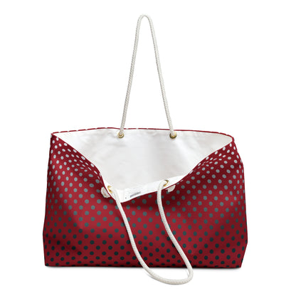 Red with Black Gray White Dots - Weekender Bag