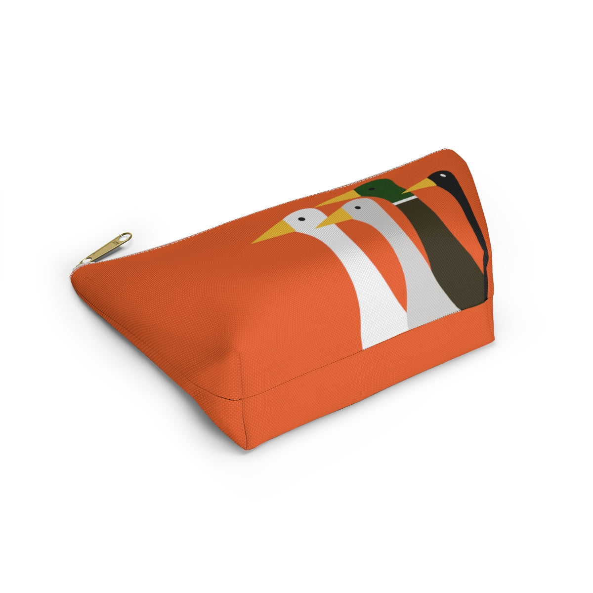 Nifty Ducks Co. Logo2 - ducks - orange - Accessory Pouch w T-bottom