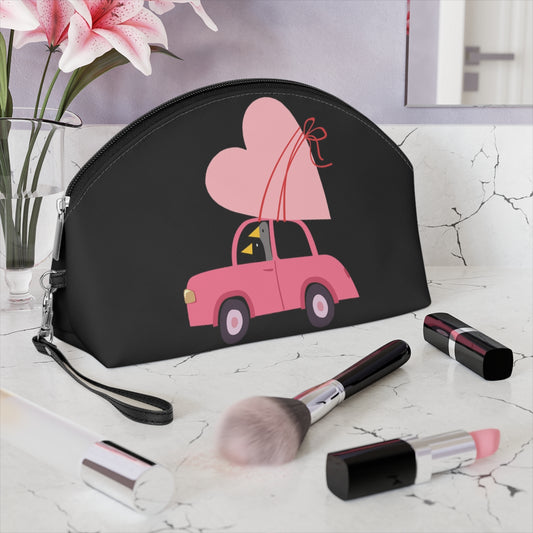 Ducks delivering a lot of love - black - Makeup Bag