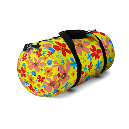 Playful Floral Print - yellow - Duffel Bag