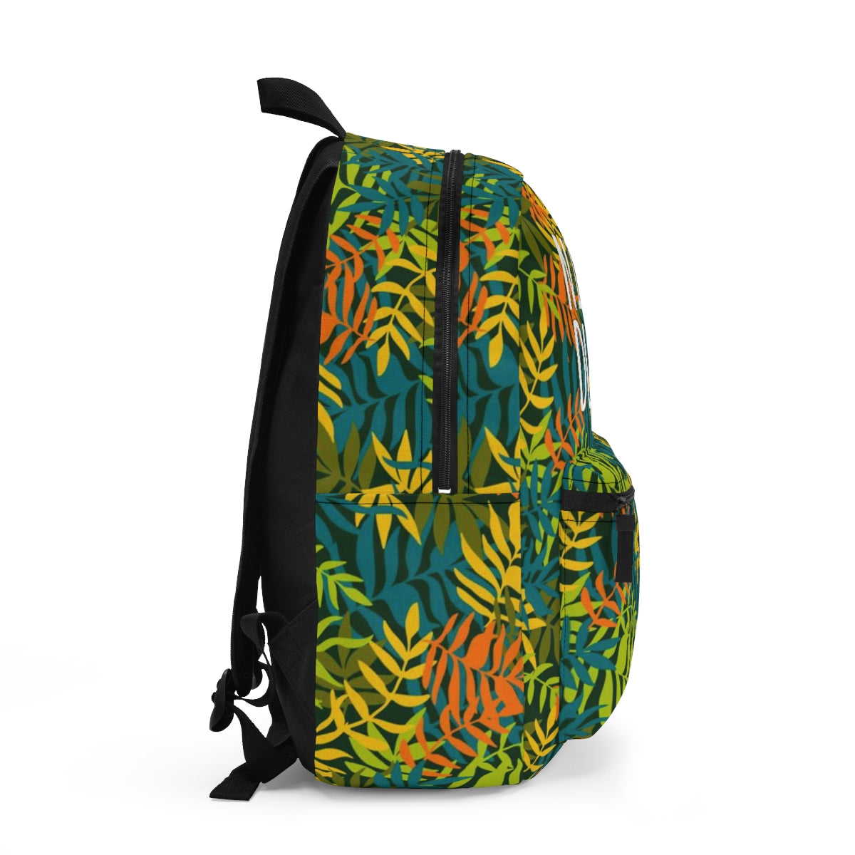 Nifty Ducks Co. Logo2 - lots of leaves background - Backpack