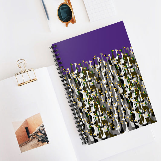 That is a LOT of ducks - purple - Spiral Notebook - Ruled Line