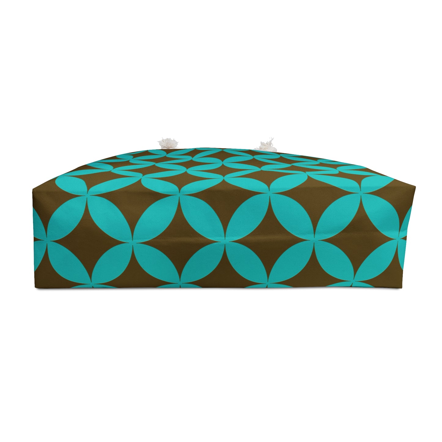 Brown with teal geometric pattern - Weekender Bag